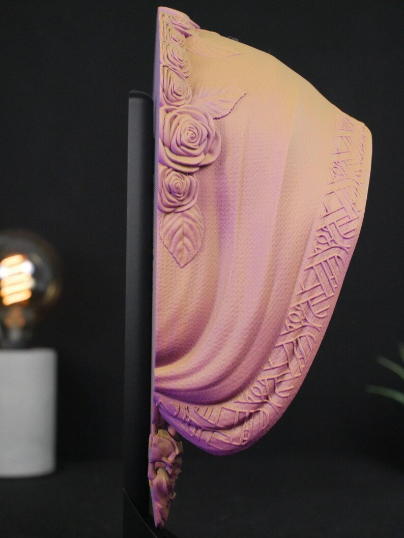 Decoración de Pared Gótica Calavera Encapuchada | Arte 3D de la Parca